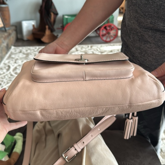 Coach Pink Hobo Bag with Adjustable Strap and Silver Hardware - Picture 6 of 6